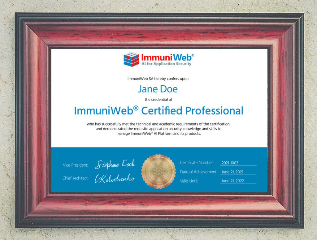 immuniweb-certified-professional-2021