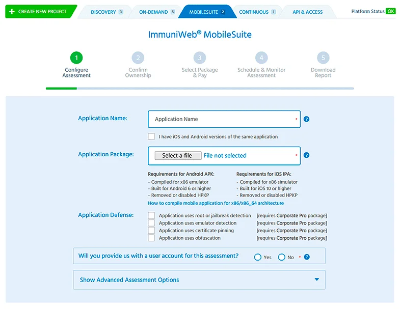 Immuniweb Mobilesuite3